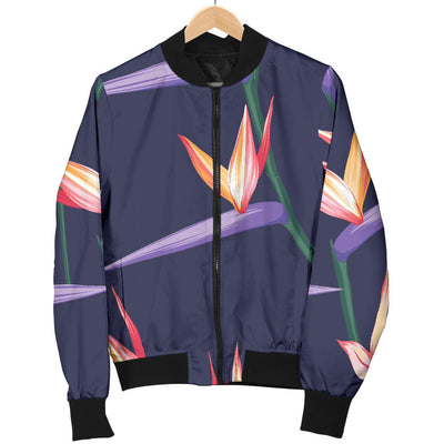 Bird Of Paradise Pattern Print Design BOP015 Men Bomber Jacket