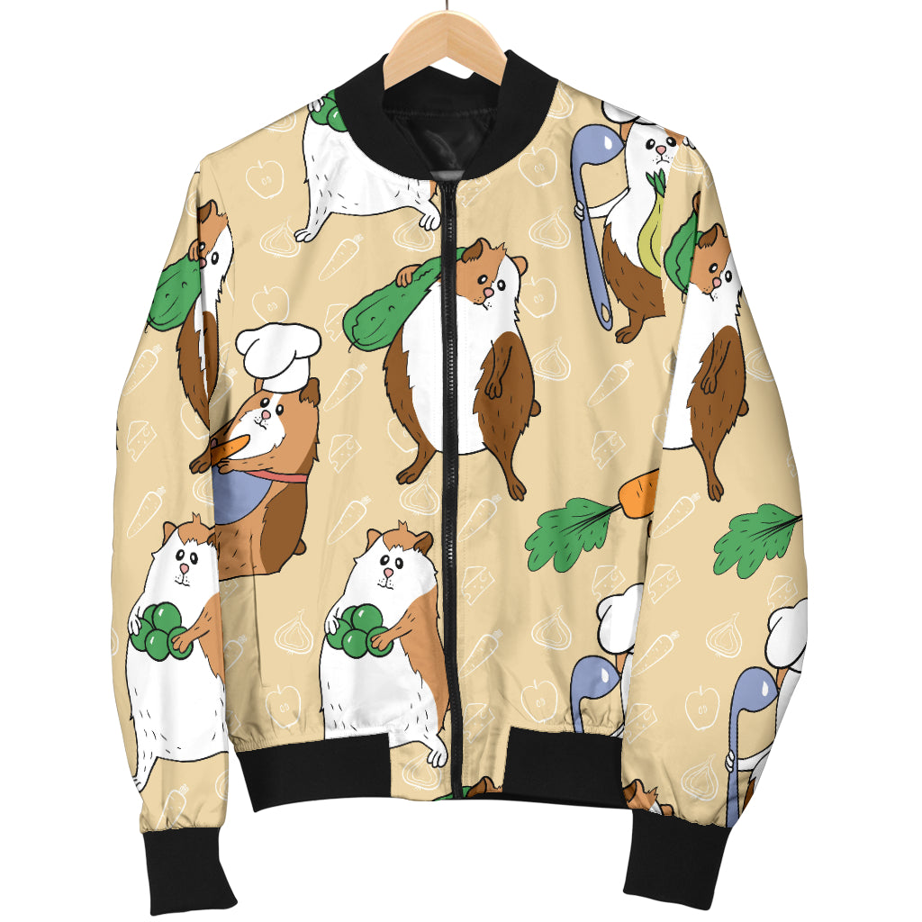Guinea Pig Pattern Print Design 03 Women's Bomber Jacket