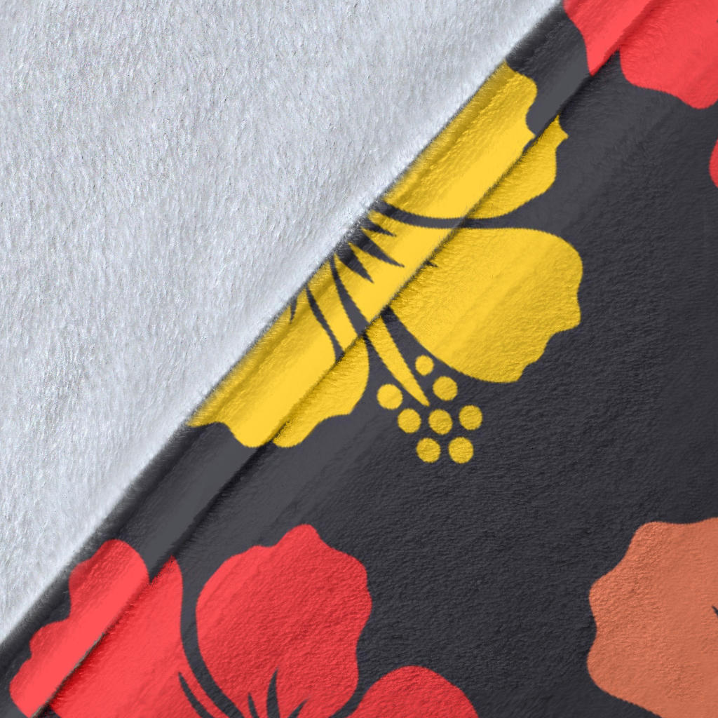 Hibiscus Pattern Print Design HB024 Fleece Blanket