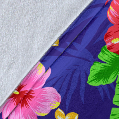 Hawaiian Themed Pattern Print Design H05 Fleece Blanket