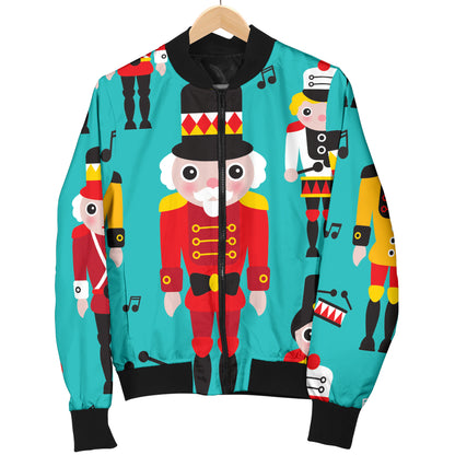 Nutcracker Pattern Print Design A03 Women's Bomber Jacket