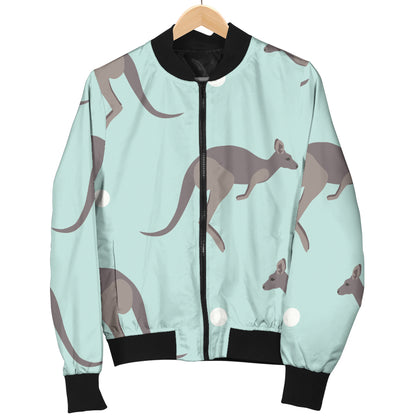 Kangaroos Pattern Print Design 04 Women's Bomber Jacket