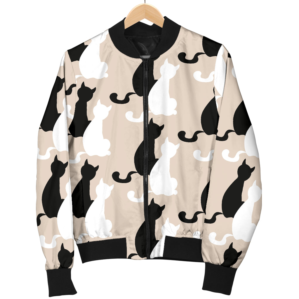 Cat Pattern Print Design 04 Women's Bomber Jacket