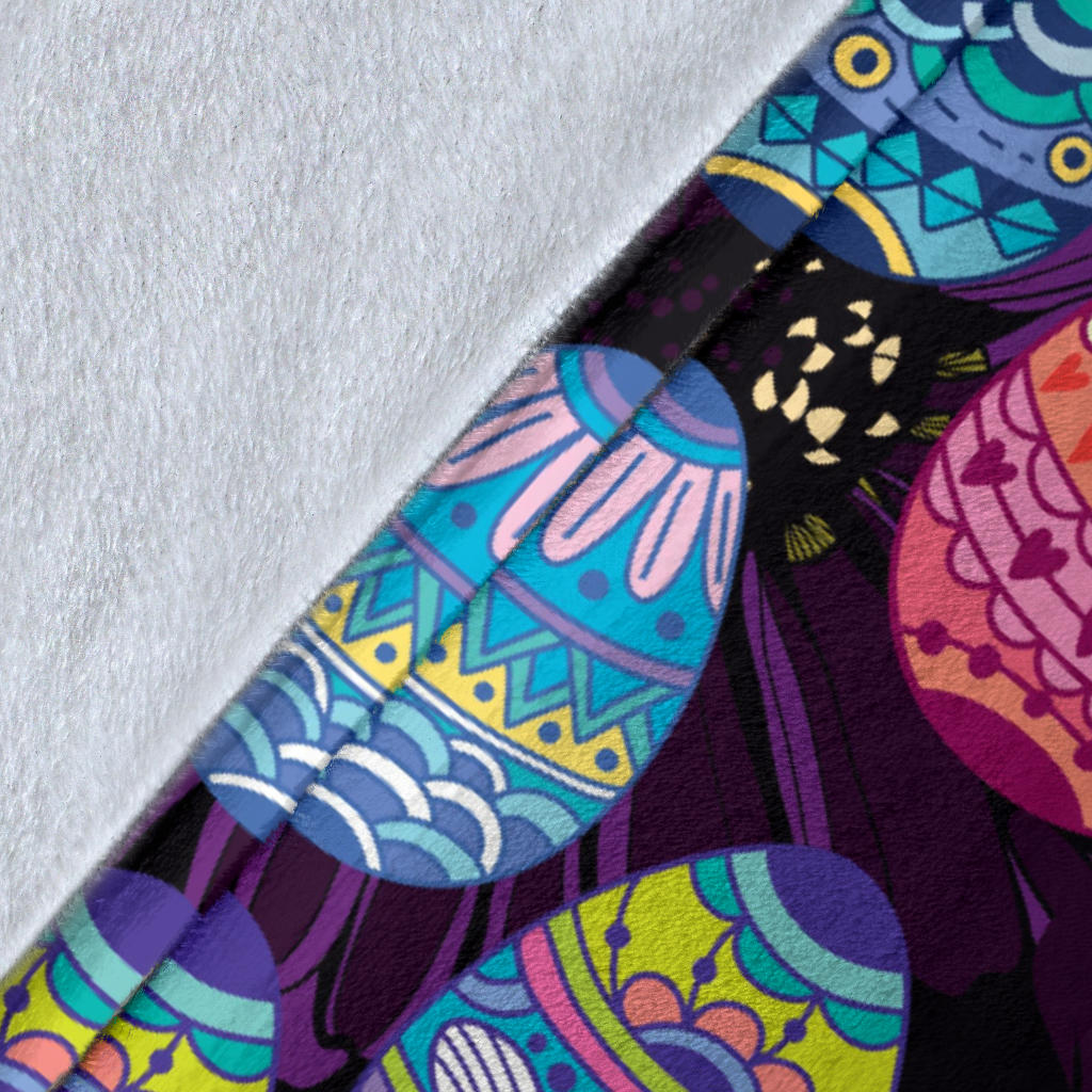 Easter Eggs Pattern Print Design RB08 Fleece Blanket