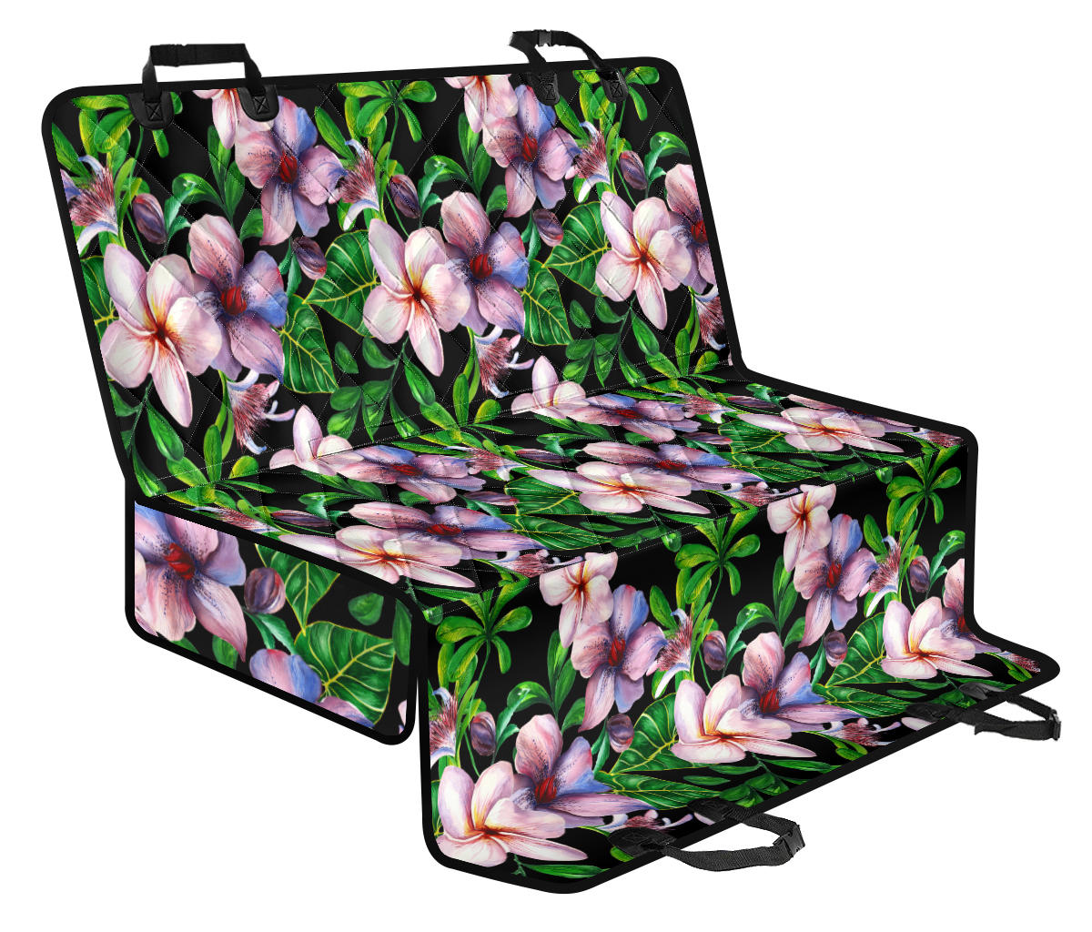 Plumeria Pattern Print Design PM01 Rear Dog  Seat Cover
