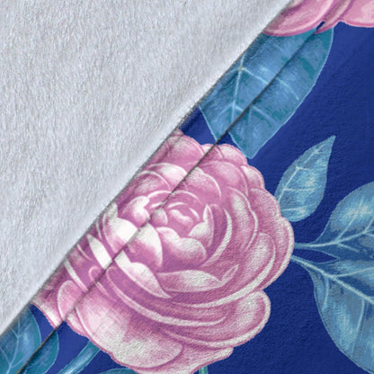 Camellia Pattern Print Design CM05 Fleece Blanket