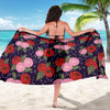 Camellia Pattern Print Design CM02 Sarong Pareo Wrap