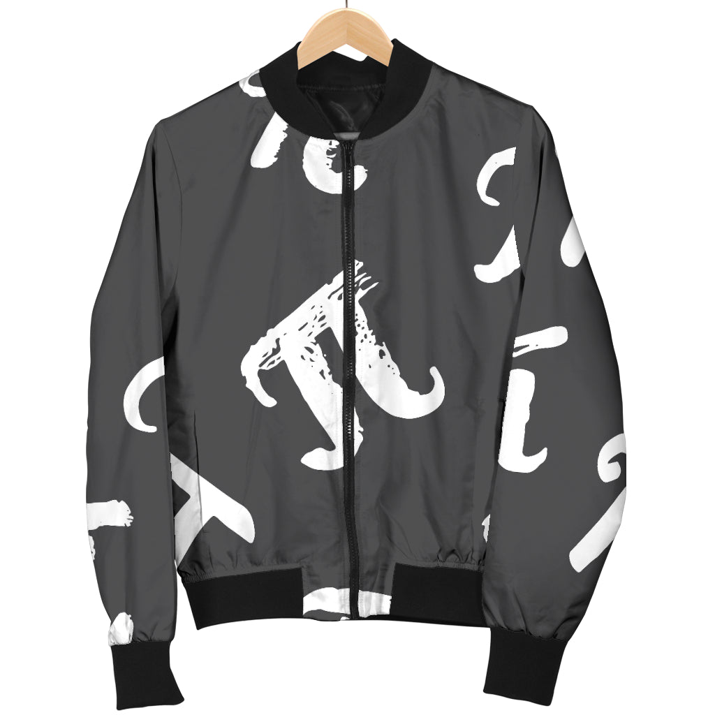 Pi Day Pattern Print Design A02 Women's Bomber Jacket