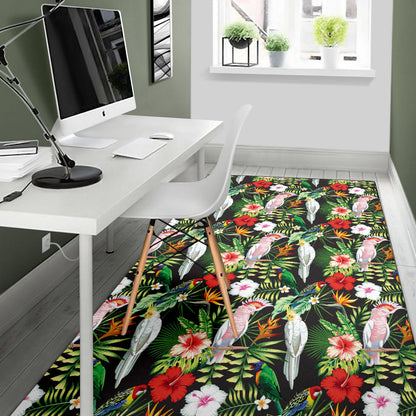 Tropical Flower Pattern Print Design TF03 Area Rugs