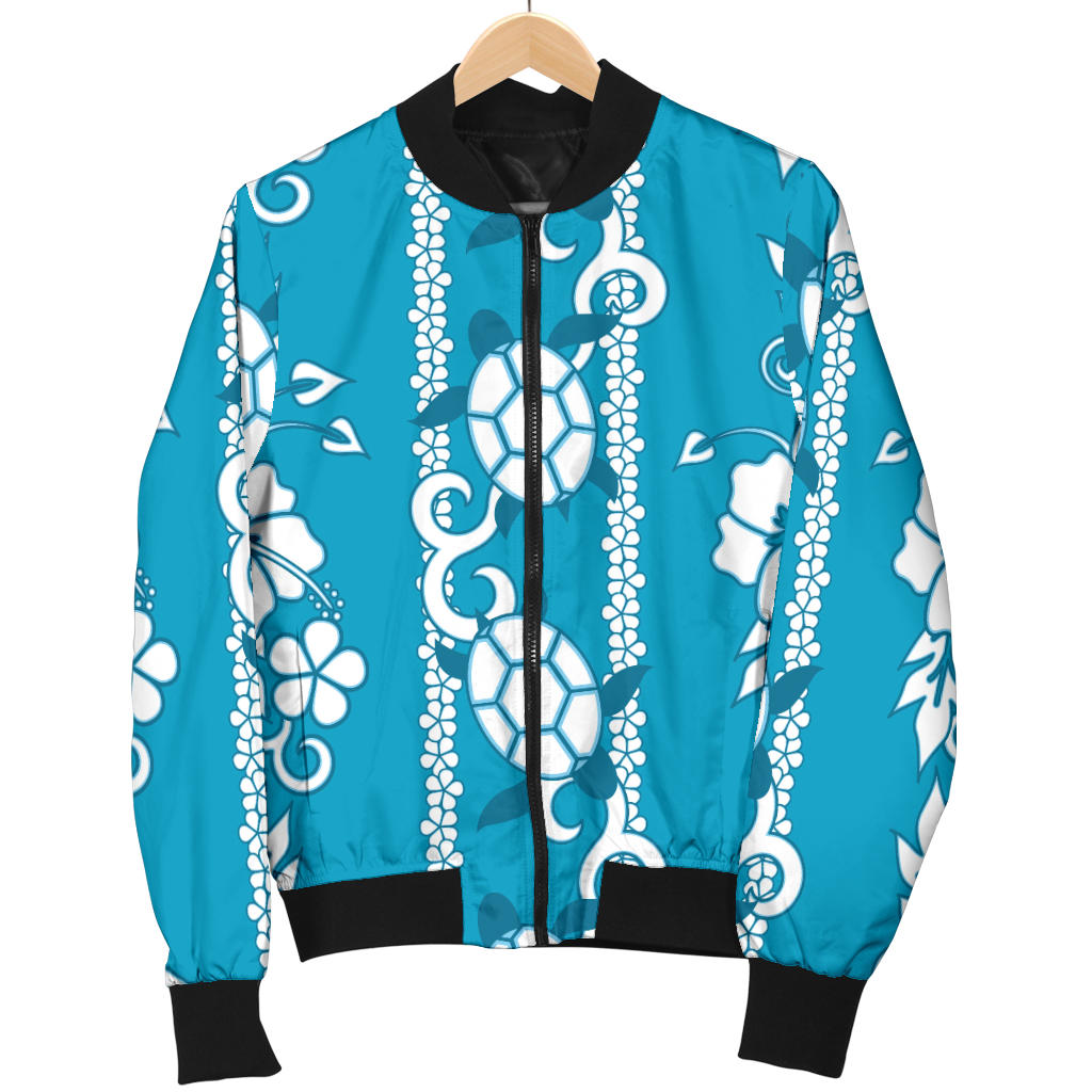 Hawaiian Themed Pattern Print Design H025 Women Bomber Jacket
