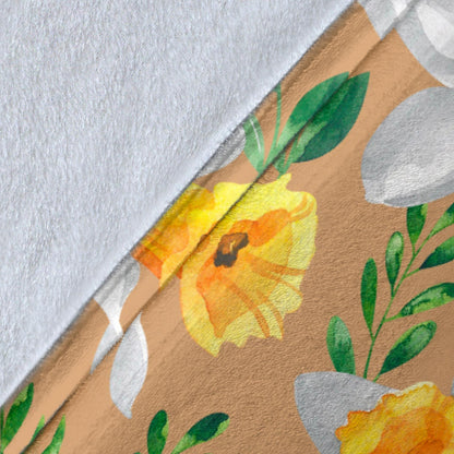 Daffodils Pattern Print Design DF04 Fleece Blanket
