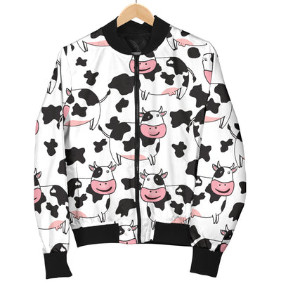 Cow Pattern Print Design 02 Women's Bomber Jacket