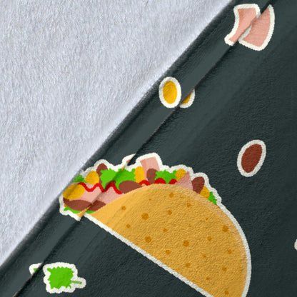 Taco Pattern Print Design TC02 Fleece Blanket