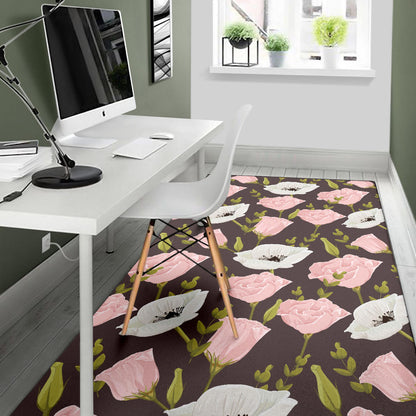 Anemone Pattern Print Design AM011 Area Rugs
