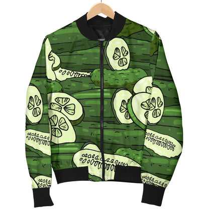Cucumber Pattern Print Design CC01 Men Bomber Jacket