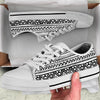 Draw Tribal Aztec White Bottom Low Top Shoes