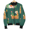 Llama Cactus Pattern Print Design 07 Women's Bomber Jacket