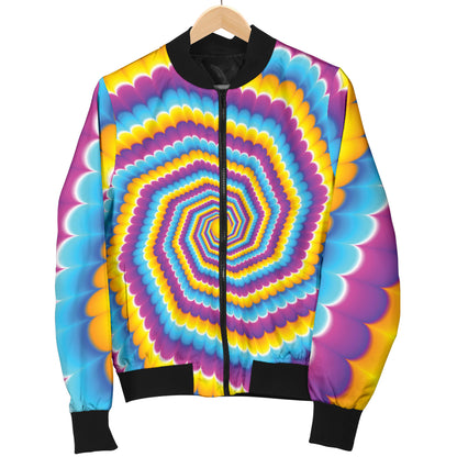 Optical illusion Pattern Print Design A04 Women's Bomber Jacket