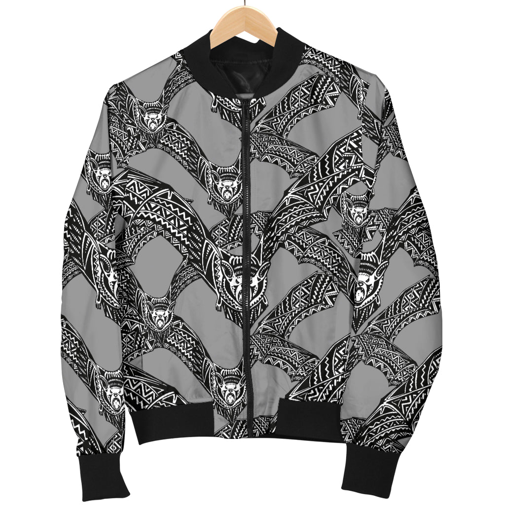 Bat Pattern Print Design 04 Women's Bomber Jacket