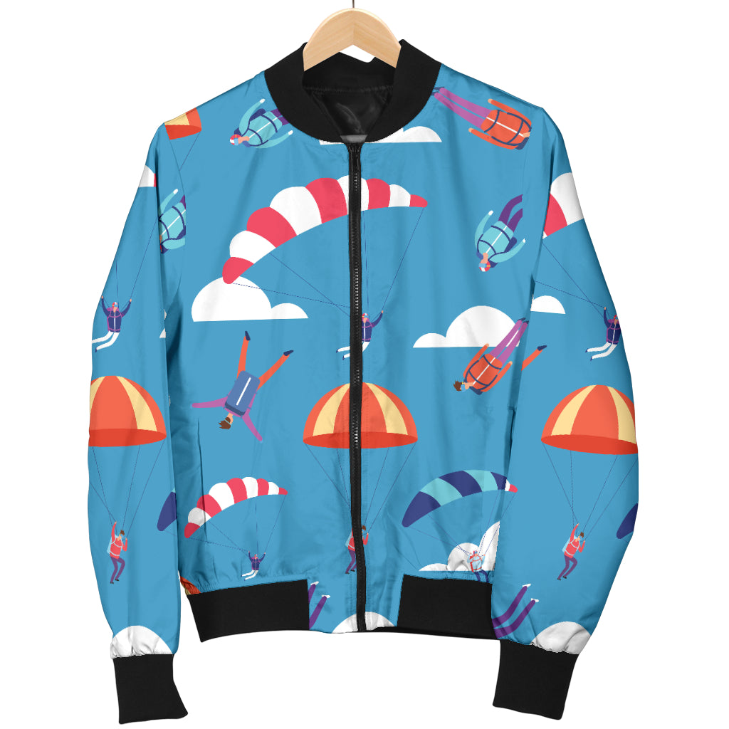 Skydiving Pattern Print Design 03 Women's Bomber Jacket