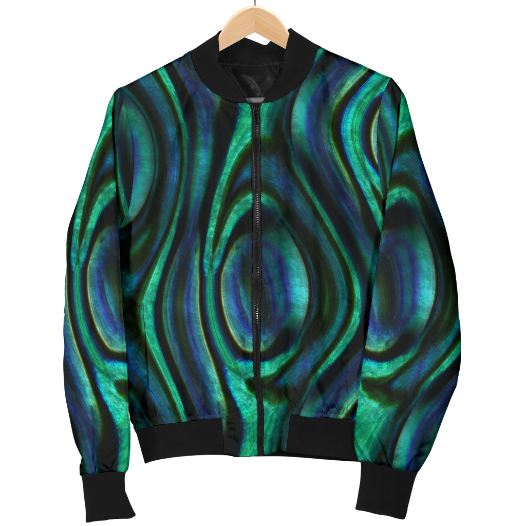 Abalone Pattern Print Design 01 Women's Bomber Jacket
