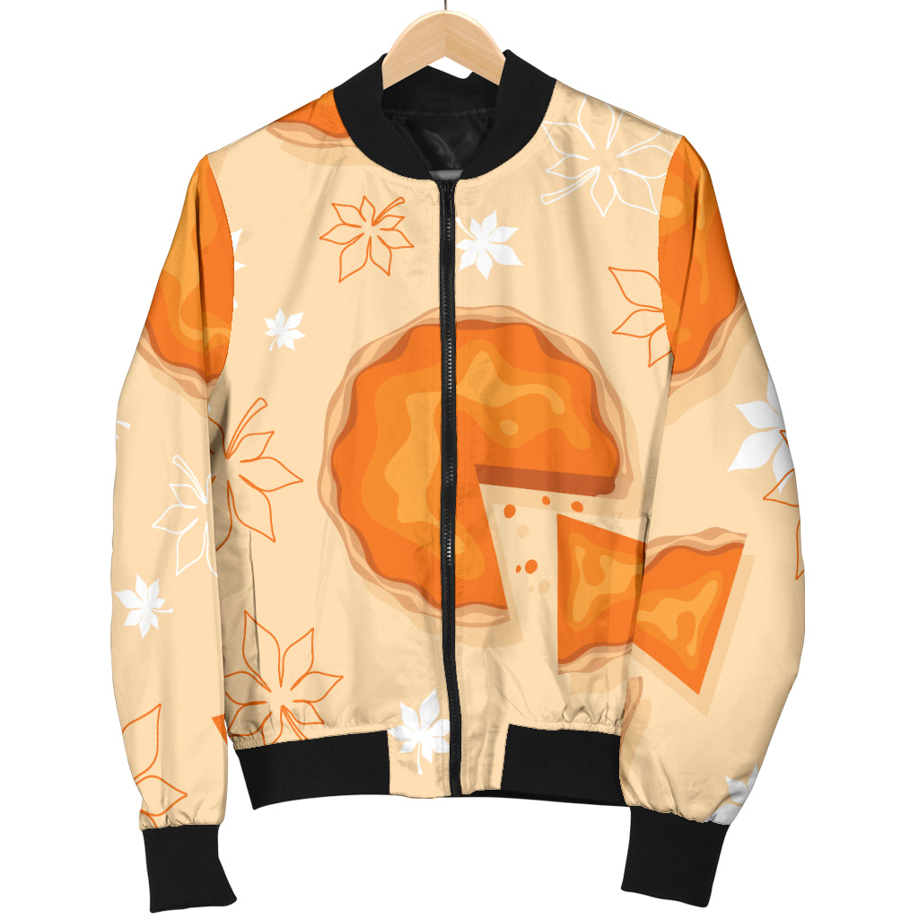 Pie Pattern Print Design A01 Women's Bomber Jacket