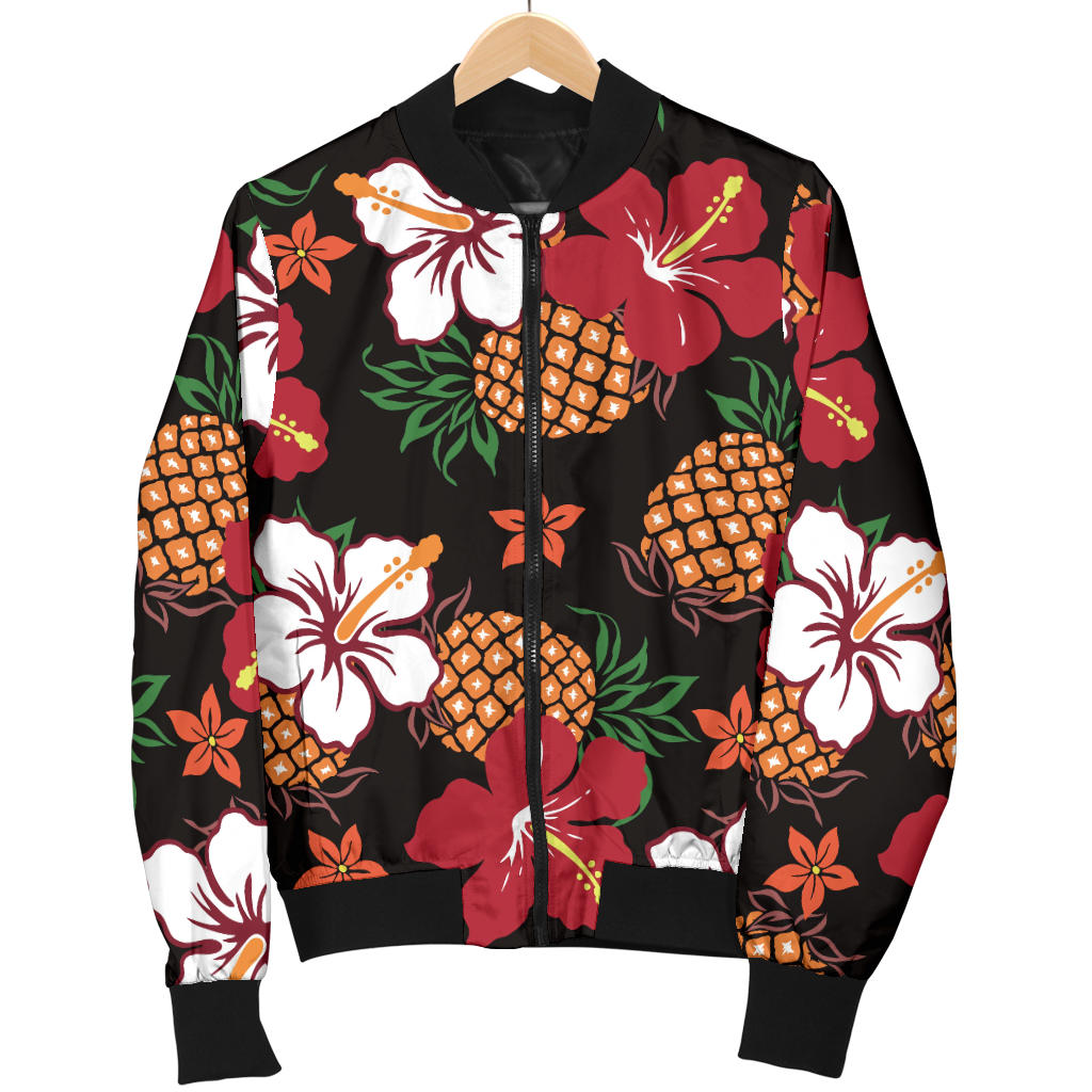 Hawaiian Themed Pattern Print Design H013 Men Bomber Jacket