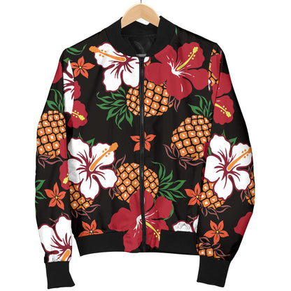 Hawaiian Themed Pattern Print Design H013 Men Bomber Jacket