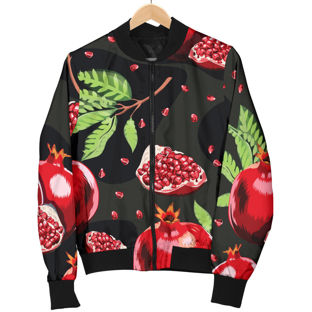 Pomegranate Pattern Print Design PG06 Men Bomber Jacket