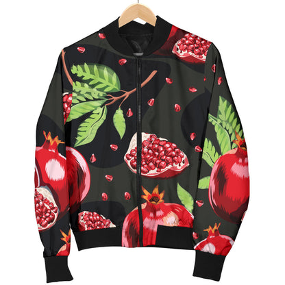 Pomegranate Pattern Print Design PG06 Men Bomber Jacket