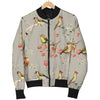 Birds Pattern Print Design 03 Women's Bomber Jacket