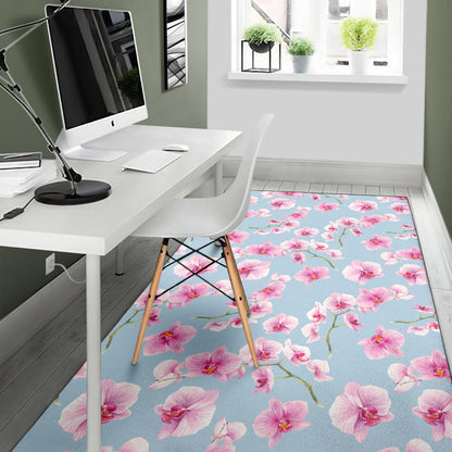 Orchid Pink Pattern Print Design OR01 Area Rugs