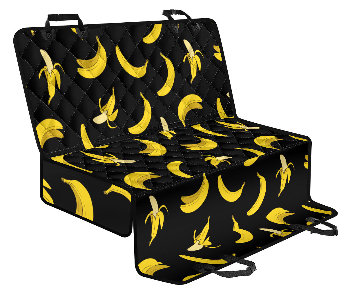 Banana Pattern Print Design BA05 Rear Dog  Seat Cover