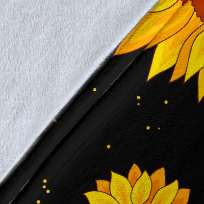 Sunflower Pattern Print Design SF09 Fleece Blanket