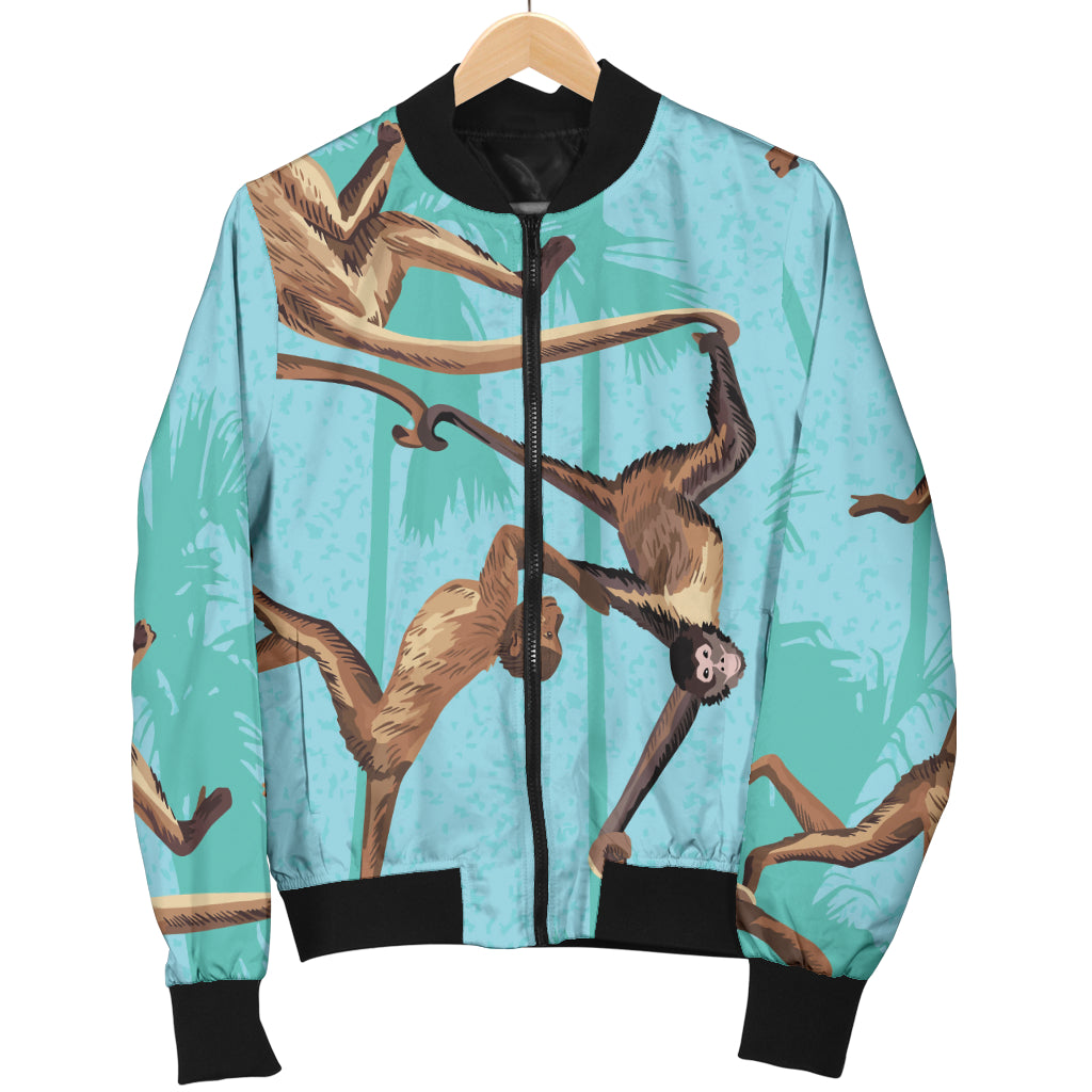 Monkey Pattern Print Design 04 Women's Bomber Jacket