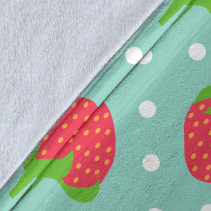 Strawberry Pattern Print Design SB06 Fleece Blanket