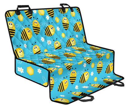 Bee Pattern Print Design BEE06 Rear Dog  Seat Cover