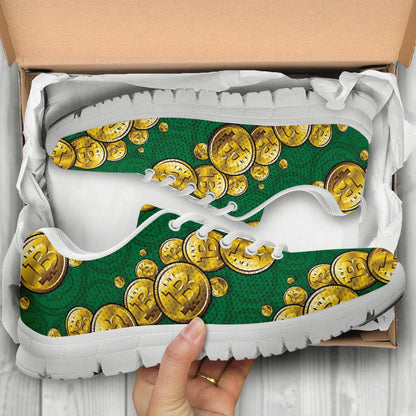 Bitcoin Pattern Print Design DO02 Sneakers White Bottom Shoes