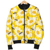 Bee Daisy Pattern Print Design 06 Women's Bomber Jacket