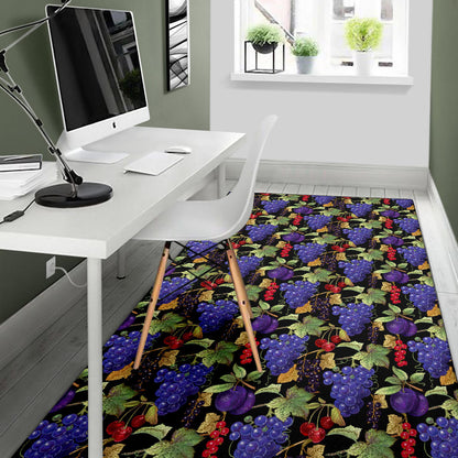 Grape Pattern Print Design GP05 Area Rugs