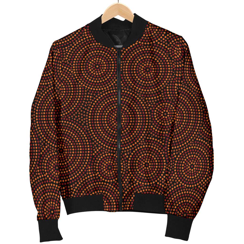 Aboriginal Pattern Print Design 02 Women's Bomber Jacket