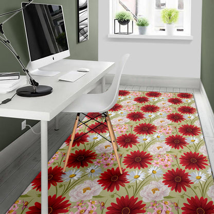Gerberas Pattern Print Design GB07 Area Rugs