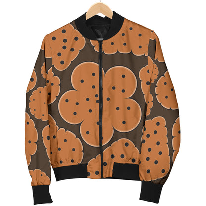 Cracker Pattern Print Design 01 Women's Bomber Jacket