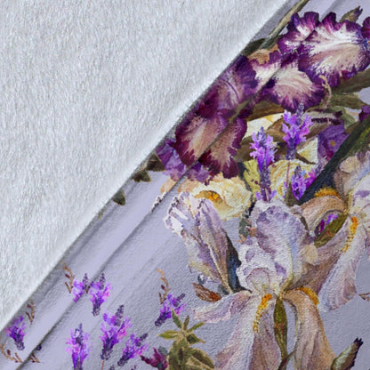 Iris Pattern Print Design IR07 Fleece Blanket