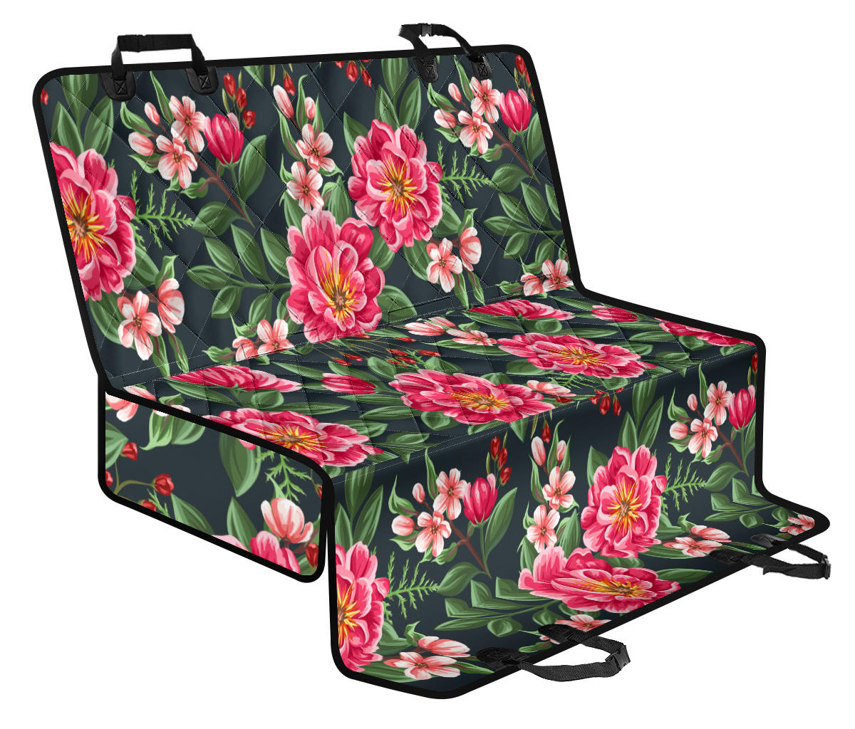 Summer Floral Pattern Print Design SF06 Rear Dog  Seat Cover