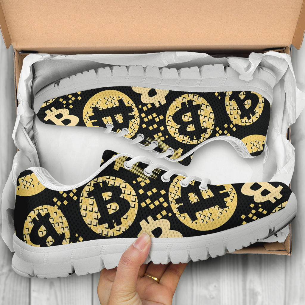 Bitcoin Pattern Print Design DO06 Sneakers White Bottom Shoes