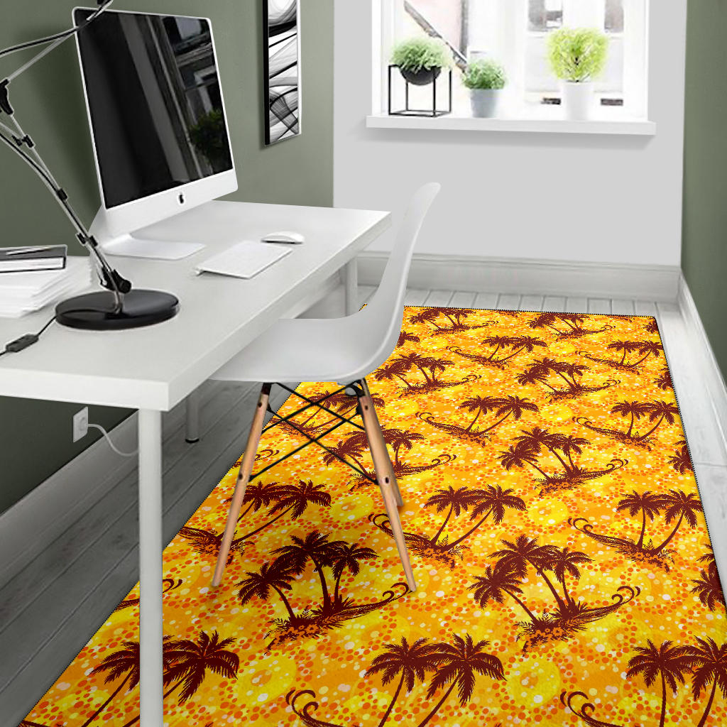 Palm Tree Pattern Print Design PT012 Area Rugs