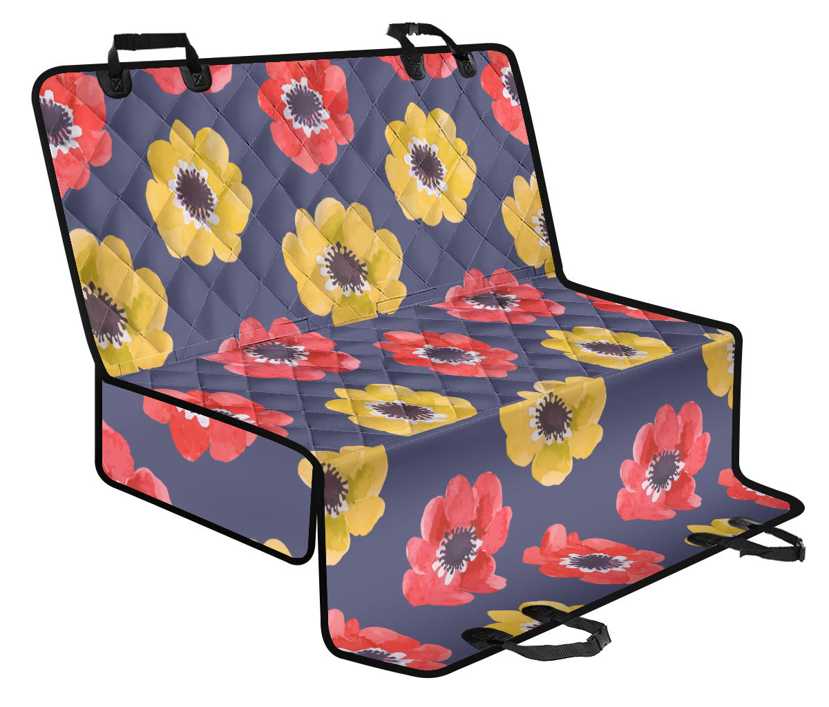 Anemone Pattern Print Design AM010 Rear Dog  Seat Cover