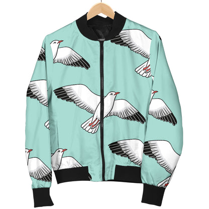 Pigeon Pattern Print Design 02 Women's Bomber Jacket