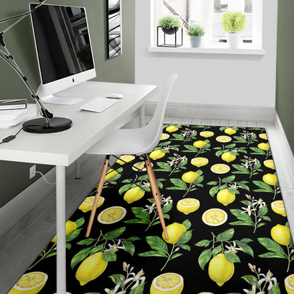 Lemon Pattern Print Design LM02 Area Rugs